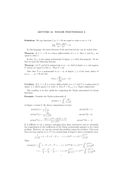 LECTURE 18 - University of Chicago Math