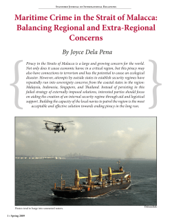 Maritime Crime in the Strait of Malacca