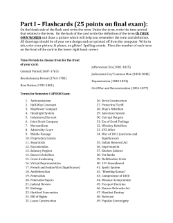 Part I Flashcards (25 points on final exam)