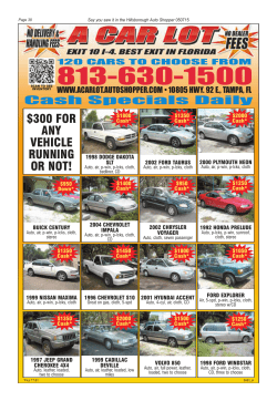 300 for any vehicle running or not!