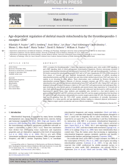 Age-dependent regulation of skeletal muscle mitochondria by the