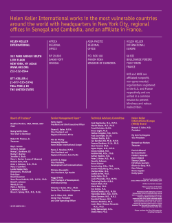 Helen Keller International works in the most vulnerable