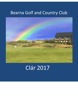 Clár 2017 - Bearna Golf Members