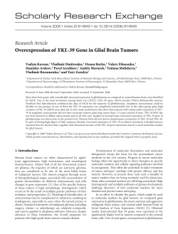 Overexpression of YKL-39 Gene in Glial Brain Tumors