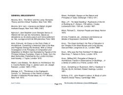 GENERAL BIBLIOGRAPHY Abrams, M.H., The Mirror and the Lamp