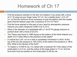 Homework of Ch 17
