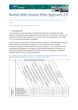 Round table session held on Delta Approach