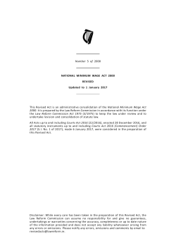 Number 5 of 2000 NATIONAL MINIMUM WAGE ACT 2000 REVISED