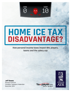 Home iCe tAx disAdvANtAge? - Canadian Taxpayers Federation