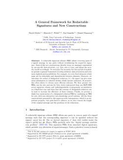 A General Framework for Redactable Signatures and New