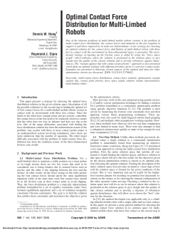 Optimal Contact Force Distribution for Multi-Limbed Robots