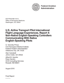 US Airline Transport Pilot International Flight Language
