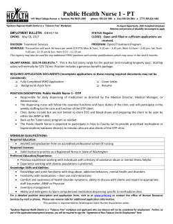 Public Health Nurse 1 - PT - Spokane Regional Health District
