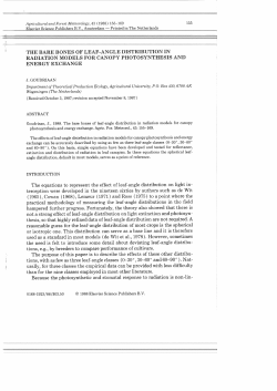 the bare bones of leaf-angle distribution in radiation models for