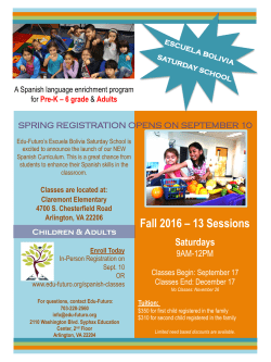 Fall 2016 – 13 Sessions - Edu