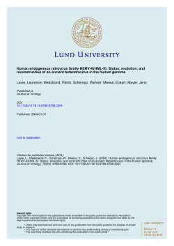 Human endogenous retrovirus family HERV-K(HML