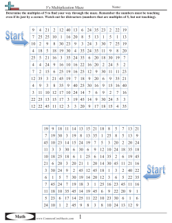 5`s Multiplication Maze