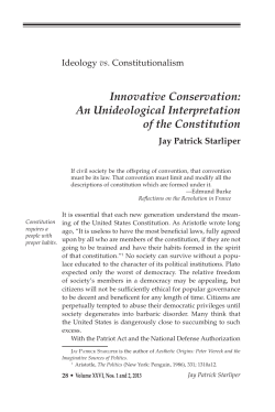 An Unideological Interpretation of the Constitution