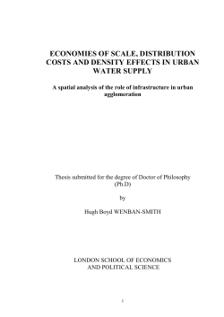 economies of scale, distribution costs and density effects in urban
