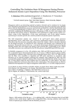 Controlling The Oxidation State Of Manganese During