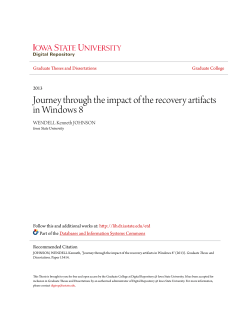 Journey through the impact of the recovery artifacts in Windows 8