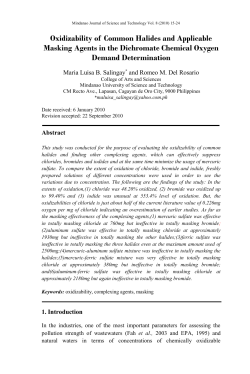 Oxidizability of Common Halides and Applicable Masking Agents in