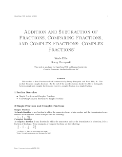 Complex Fractions