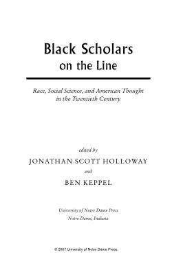 Black Scholars - University of Notre Dame