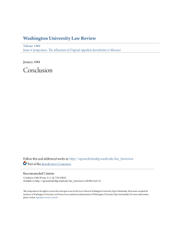 Conclusion - Washington University Open Scholarship