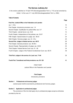 The German Judiciary Act