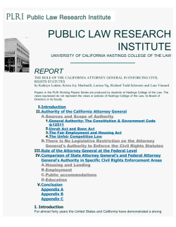 The Role of the California Attorney General in Enforcing Civil Rights