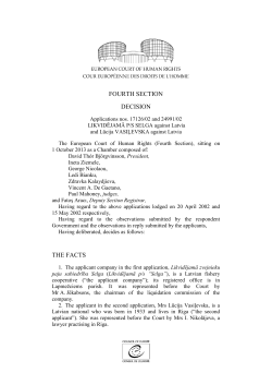 fourth section decision the facts