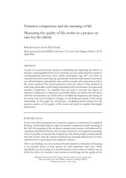 2006 Narrative competence and the meaning of