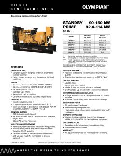STANDBY 90-150 kW PRIME 82.4-114 kW