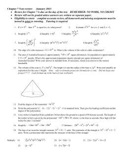 Test Review - Mrs. Snow`s Math
