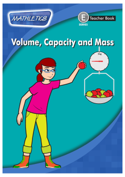 Volume, Capacity Mass Answers