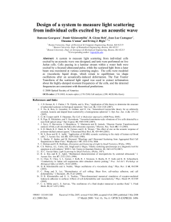 Design of a system to measure light scattering from individual cells