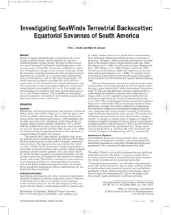 Investigating SeaWinds Terrestrial Backscatter: Equatorial