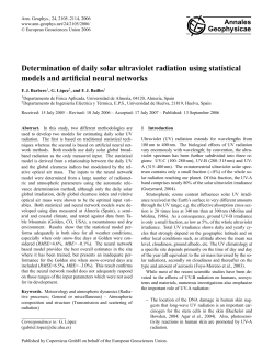 Determination of daily solar ultraviolet radiation using statistical