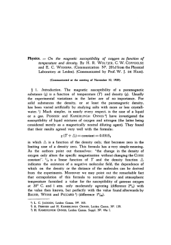 On the magnetic susceptibility of oxygen as function of temperature