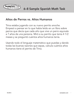 6&ndash;8 Sample Spanish Math Task A&ntilde;os de Perros vs