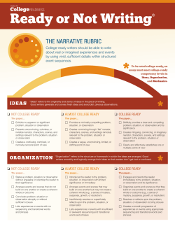2I1 Ready or Not Writing Narrative Rubric