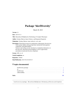 Package `hierDiversity`