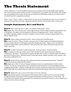 The Thesis Statement