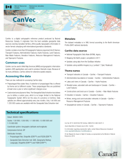 CanVec Information Sheet