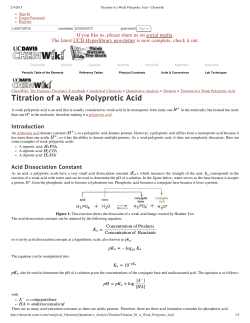 Titration of a Weak Polyprotic Acid - Chemwiki