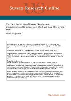 Blank as yet - Sussex Research Online