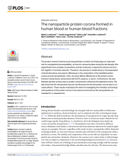 The nanoparticle protein corona formed in human blood or human
