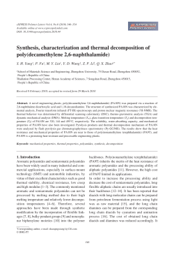 Synthesis, characterization and thermal decomposition of poly