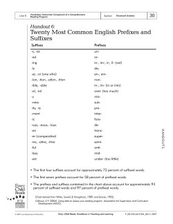 Common Word Parts